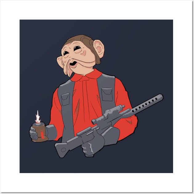 Nien Nunb - Battlefront Version - No Laugh Wall Art by BattlefrontUpdates